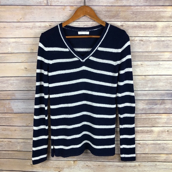 Stitch Fix Honey Punch Striped Elbow Patch Sweater - Picture 1 of 6